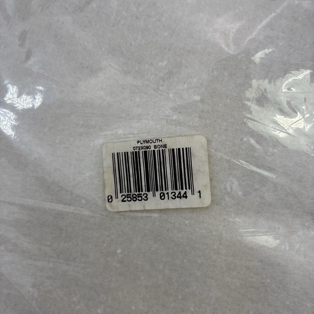 Vintage NOS Owen Plymouth Blanket 72" x 90" Full/Twin Bone Beige Polyester Soft - Picture 4 of 5